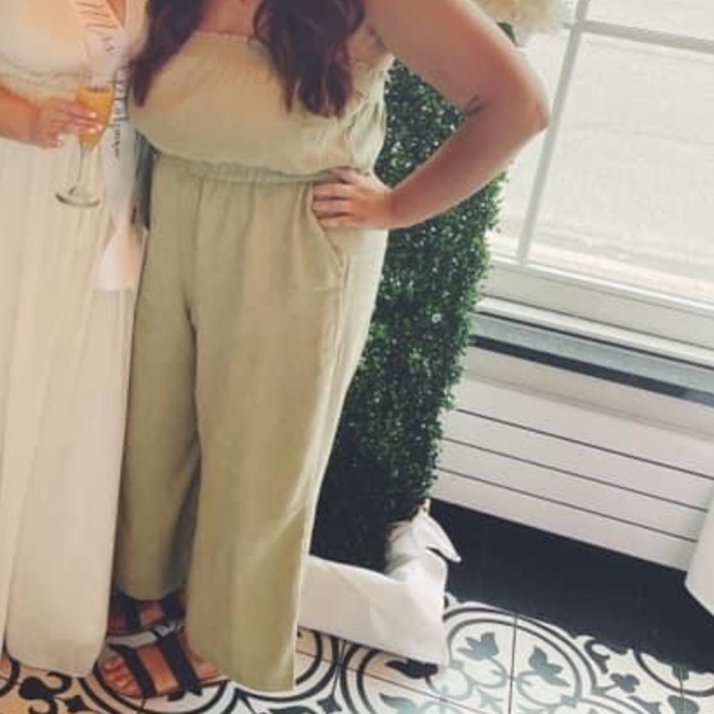 Sage green Abercrombie jumpsuit